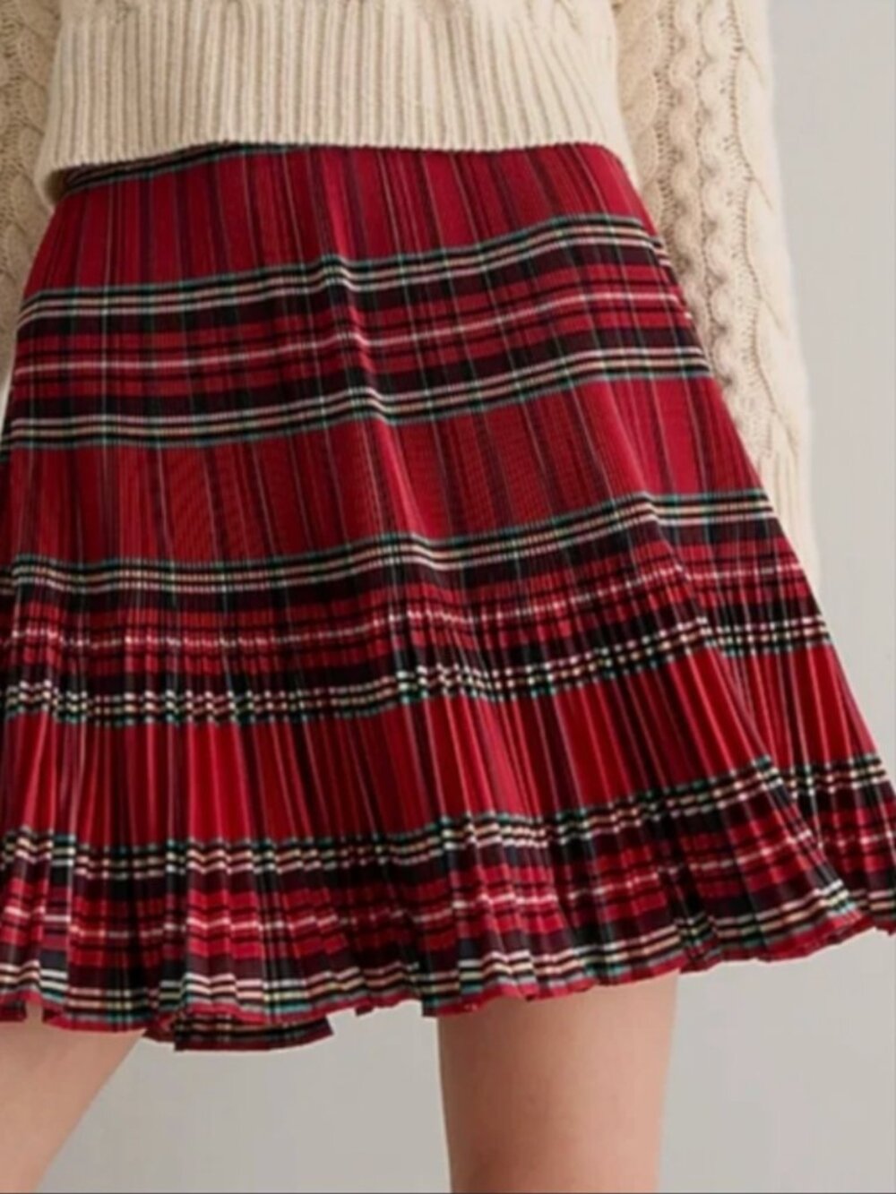 J.Crew Plus Size Plaid Pleated Mini Skirt Size 18